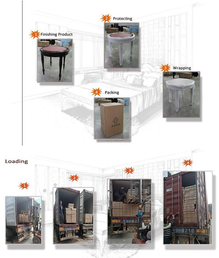 Foshan 5-Star Antique Design Hotel Bedroom Furniture King Size Bedroom Set for Sale