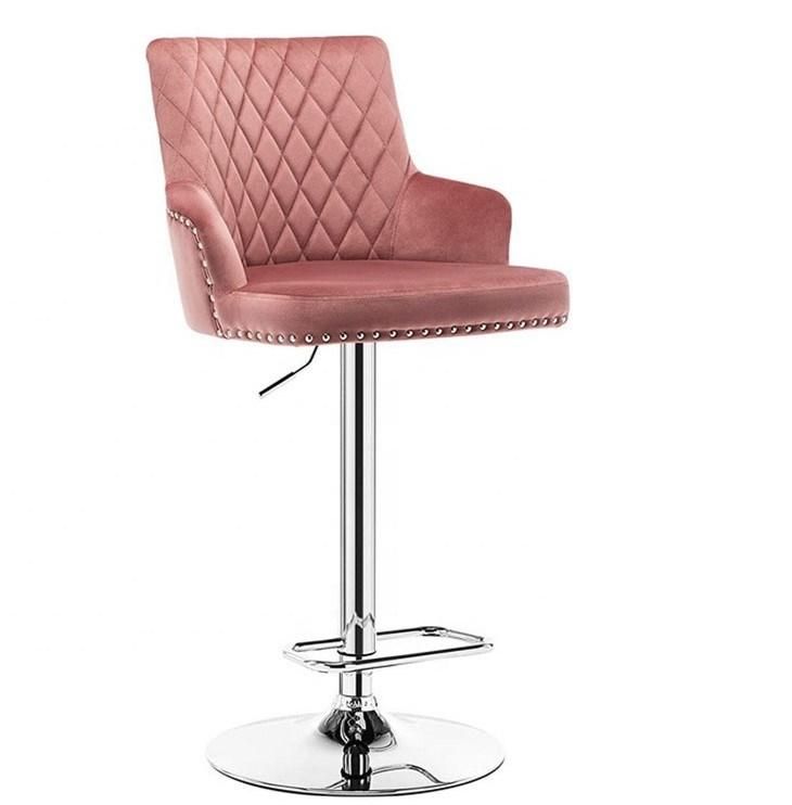 Revolving Leisure Bar Stool Lounge Bar Chair with Footrest