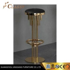 Golden Mirror Stainless Steel Luxury Bar Chairs Stool for KTV Night Club