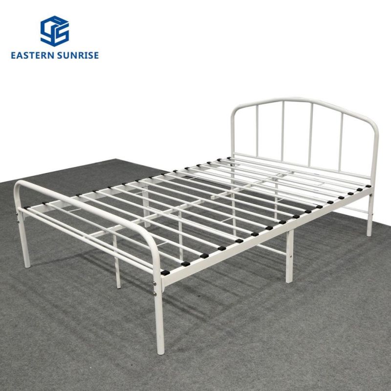 Wholesale Modern Hotel Bedroom Upholstered Leather Iron Queen King Bed
