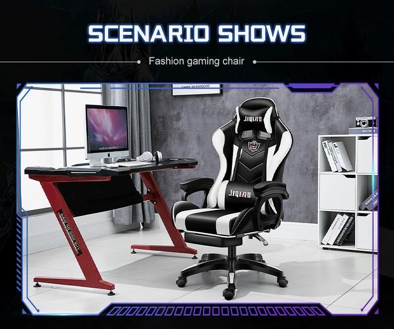 Factory Wholesale Cheap RGB Comfortable Massage Footrest Computer Ergonomic Leather Silla Gamer Office PC Racing Gaming Chair