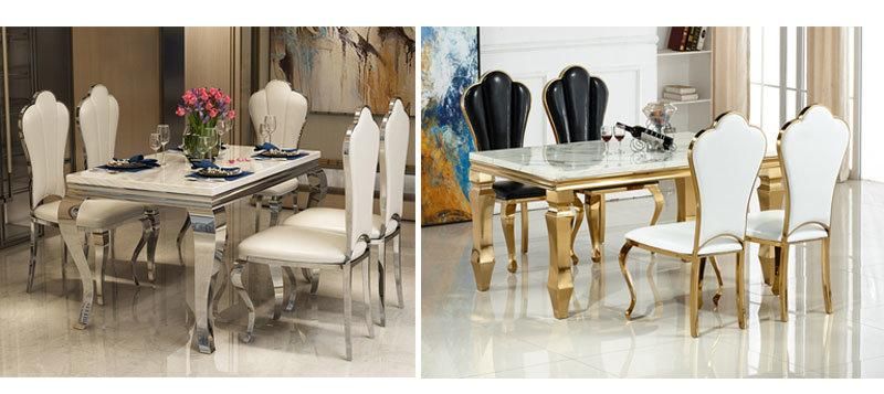 Good Quality PU Leather with Sponge Stainless Steel Event Dining Chair