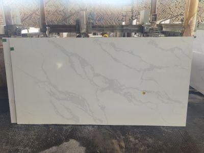 Home Use Bathroom Calacatta White Artificial Stone Quartz Slab Quartz Stone Quartz Kitchen Countertop