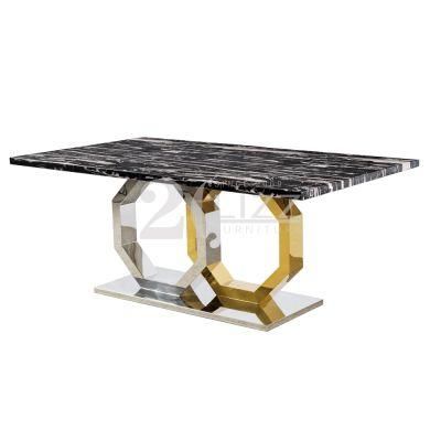 2022 New Design Contemporary Living Room Home Furniture Italian Style Dining Room Top Marble Table
