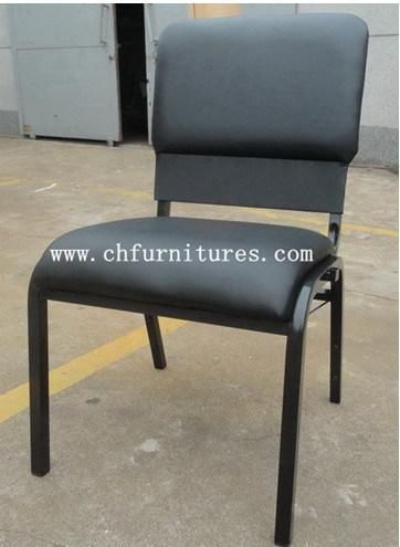 Factory Price Black Leather Metal Church Chair (YC-G61)