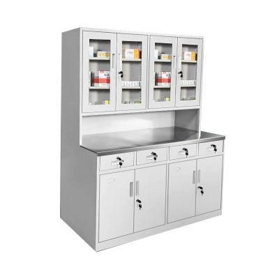 Matel Hospital Furniture Steel Storage Cabinet Wardrobe Work Lockers Filling Cabinets Infirmary Cabinet Western Medicine Cabinet