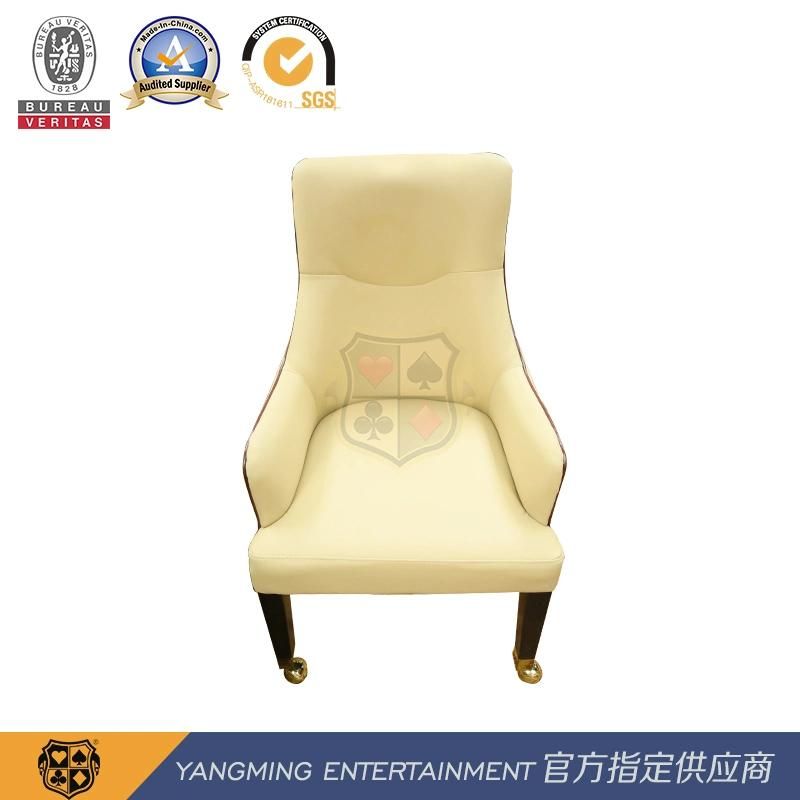 High-Quality Oak Metal Pulleys Can Be Customized Logo Baccarat Player Croupier Chair Ym-Dk08