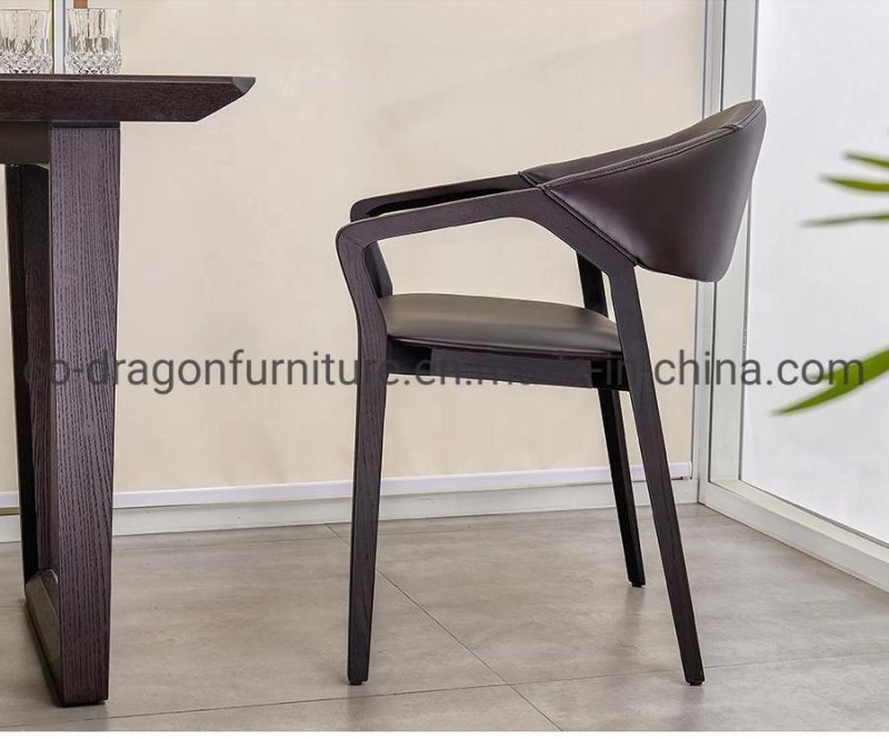 2022 Fashion Wooden Dining Chair with Leather for Home Furniture