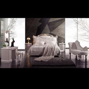Classical Soft White Leather Bed (V903)
