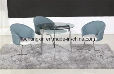 High Quality Glass Round Dining Table and Chair