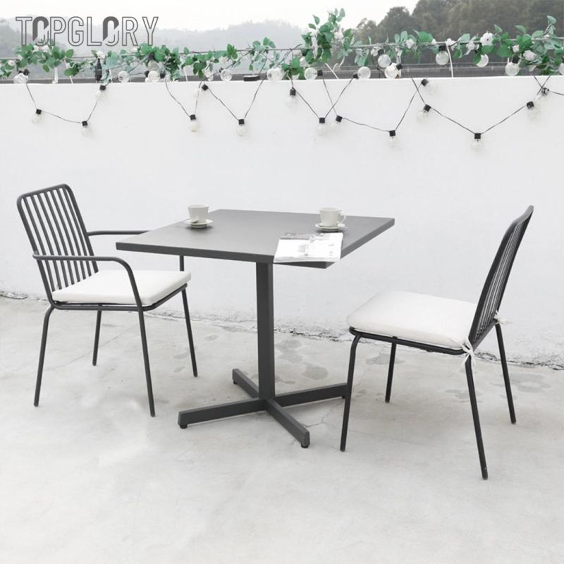 Outdoor Patio Dining Set Modern Designer Villa Restaurant Chair and Tables