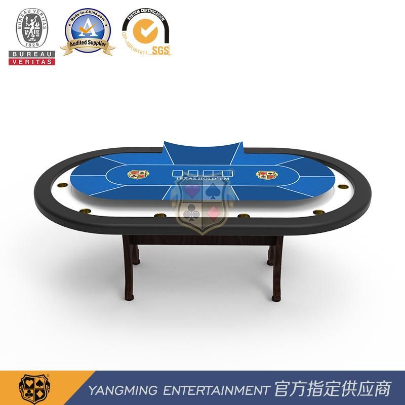 Upgrade Custom-Made 10-Person Simple Folding Texas Hold′ Em Entertainment Game Table Design Ym-Tb01