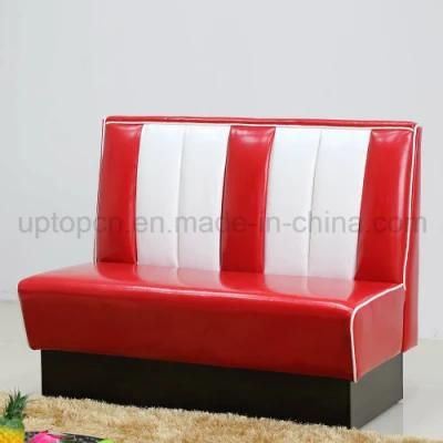1950s American Style PU Leather Sofa Restaurant Booth (SP-KS269)