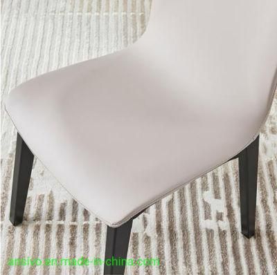 Hot Sales PU Leather Fabric Modern Wooden Luxury Dining Chair