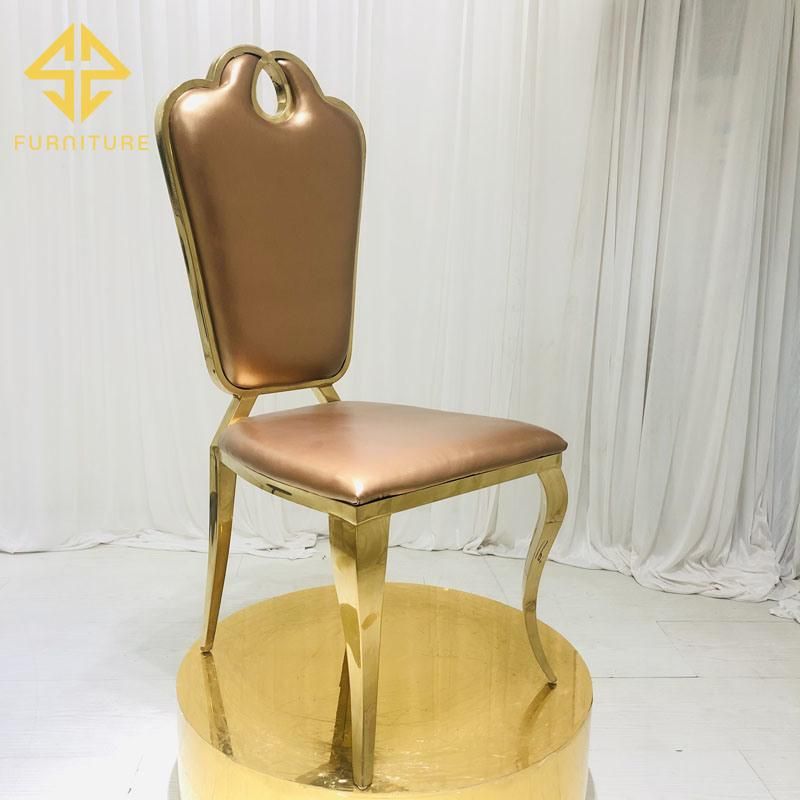 Sawa2021 New Stainless Steel Waterproof Leather Wedding Banquet Restaurant Chair