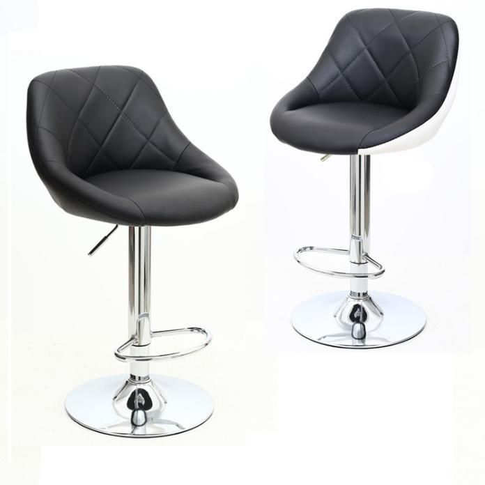 Metal Lift Chair Leather Dining Chair Modern Bar Chair