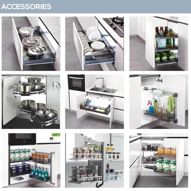 Modular Black Melamine Kitchen Cabinets Modern Picture Australia Standard for House Use
