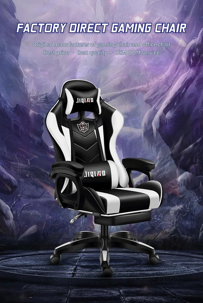 Factory Wholesale Cheap RGB Comfortable Massage Footrest Computer Ergonomic Leather Silla Gamer Office PC Racing Gaming Chair