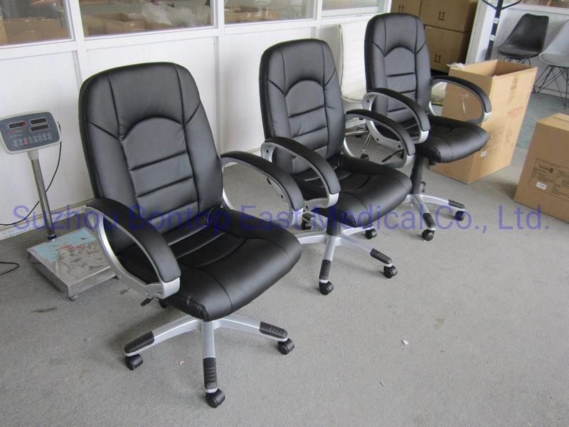 Beautiful Modern Swivel Office Chair with Good PU Leather and Chromed Frame