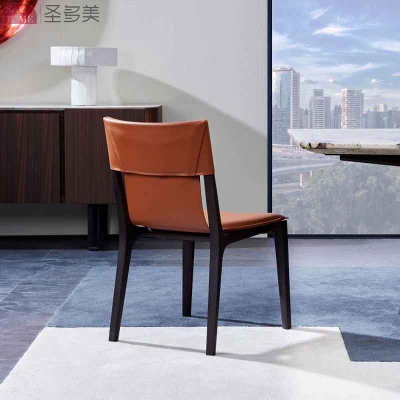 Modern Style Luxurious and Comfortable Leather Dining Chair