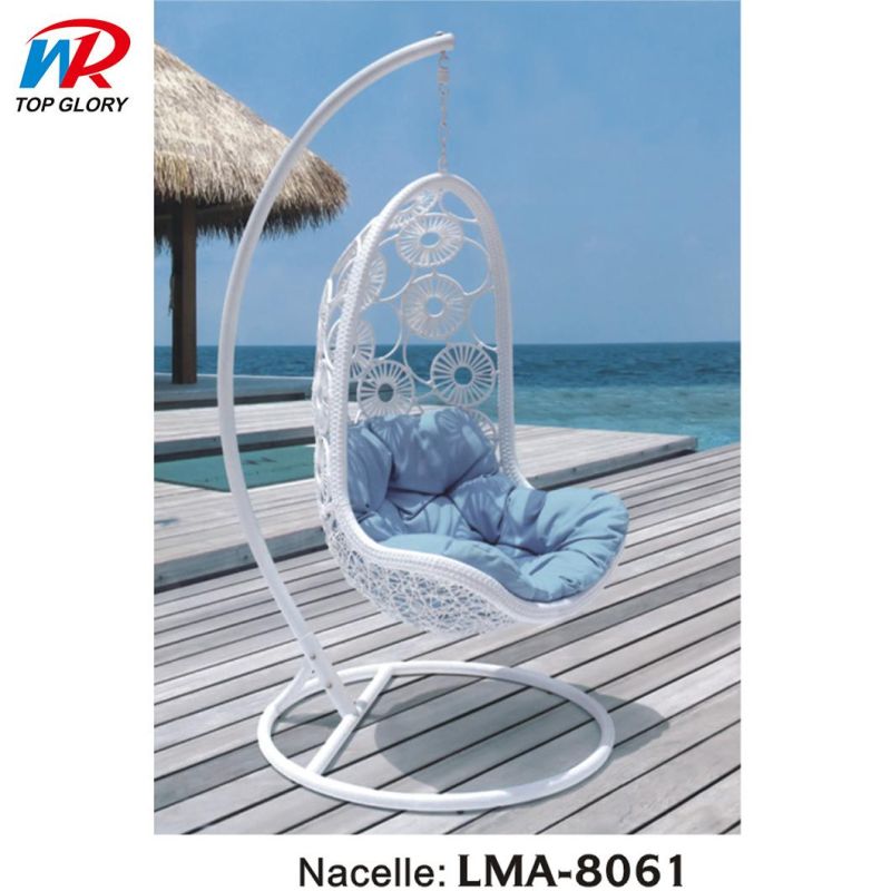 2021 Hot Selling Indoor Hanging Rattan Wicker Double Seat Garden Egg Swinging Chairs, Factory Delivery Patio Outdoor Swing Chair