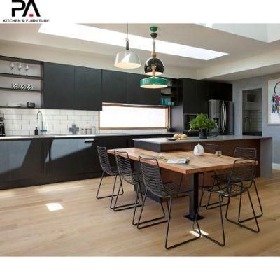 Popular Design Industrial Style Matt Black Kitchen Cabinet