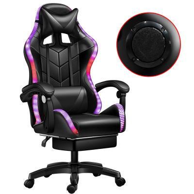 CE Approval RGB Racing Computer PC Modern Ergonomic Swivel Footrest Leather Game High Quality OEM Reclining Gaming with Speaker Chair