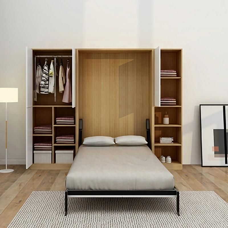 Modern Storage Home Furniture Hidden Wall Bed with Cabinet