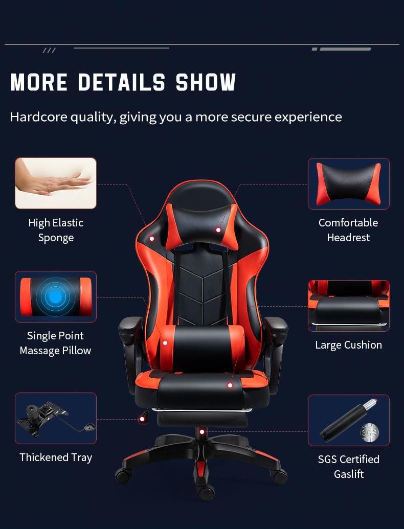 Wholesale Computer Gaming Office PC Gamer Racing Style Ergonomic Comfortable Leather Gaming Racing Games Chair