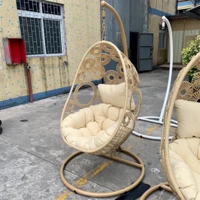 Factory Directly Swing Hammock Egg Beach Rattan Hanging Chair with Stand