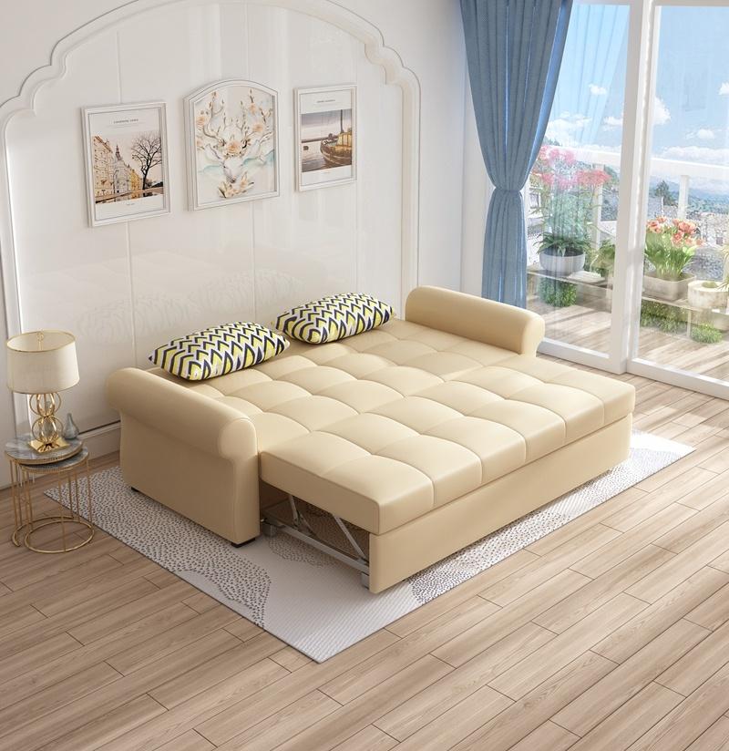 Royal Round Armrest Desin Sleeper Living Room Metal Frame Sofa Bed