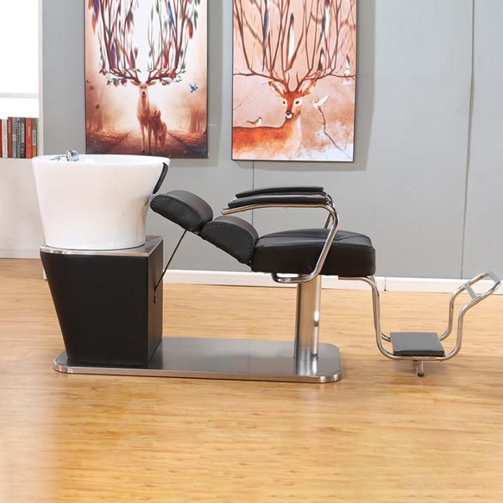 Hl-7264A Salon Barber Chair for Man or Woman with Stainless Steel Armrest and Aluminum Pedal