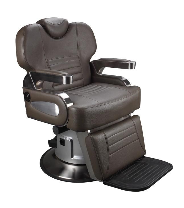 Hl-9306 Salon Barber Chair for Man or Woman with Stainless Steel Armrest and Aluminum Pedal