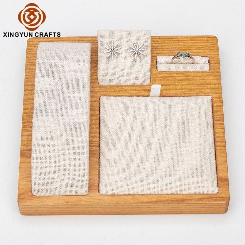 High Quality Ring Earring Display Jewelry Rack Display Customized Full Leather Gift Packaging Tray