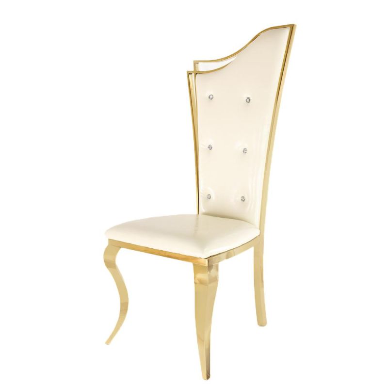 Distributor Hotel Furniture Dining Room Chair for Wedding Event Dining Chairs in Gold Colour