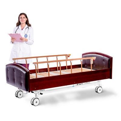 H6K Multifunction Wooden Hospital Manual Homecare Bed