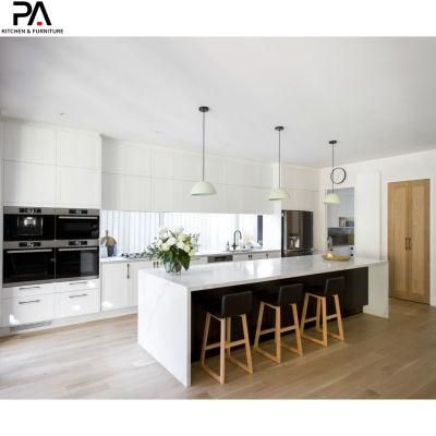 Home Furniture Black and White Combination Modern Kitchen Cabinet