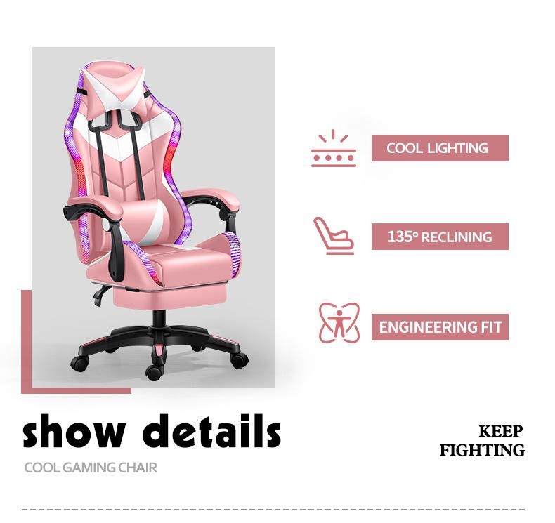 CE Approval Best Selling Ergonomic Leather E-Sports RGB Game Chair Sport Gaming Chair with Footrest Buy Direct From China Factory