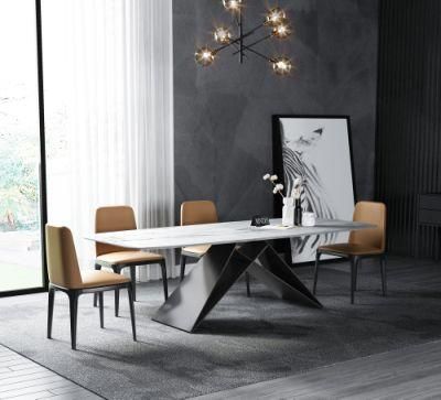 Dining Room Furniture Marble Stainless Steel Base Restaurant Dining Set
