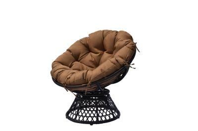 Outdoor Modern Patio Swivel Sofa Garden Leather Dining Rattan Bar Chair Swivel Accent Leisure Wicker 360 Degree Swivel Chair