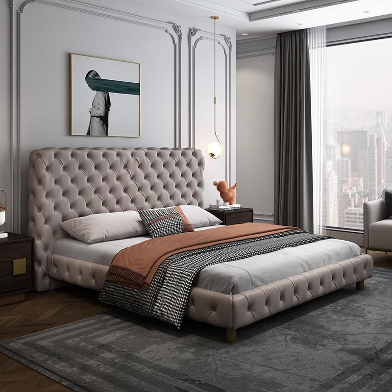 2 M Width Stylish Color Inset Studs Style Ambassador Bed Frame