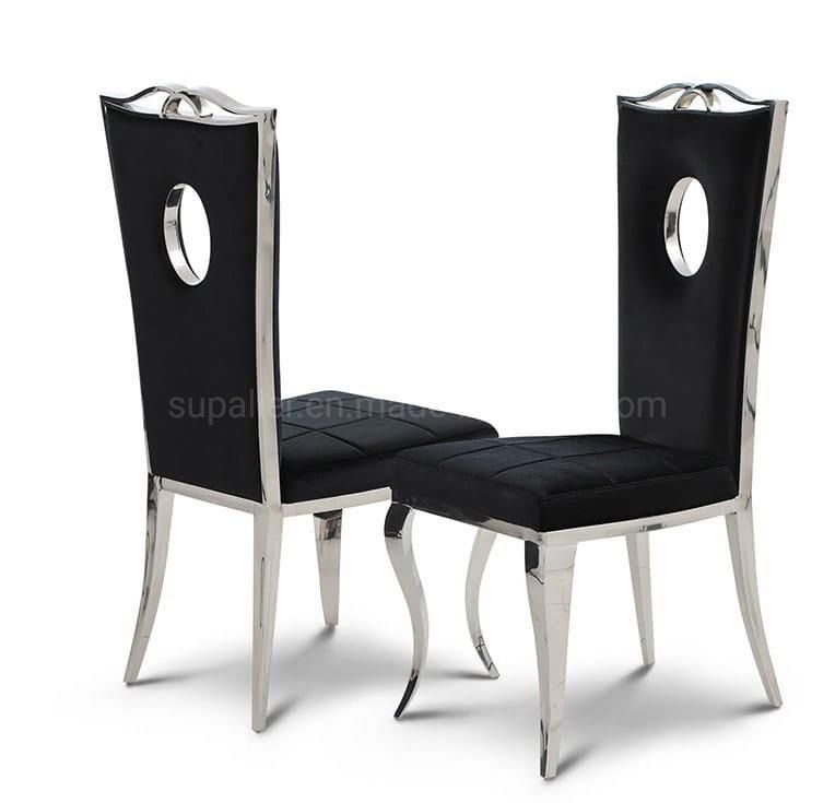 Wholesale Modern Black Velvet Dinner Chair Used on Home Restaurant