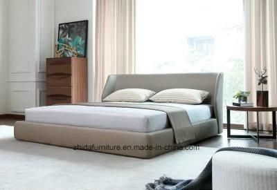 Modern Hotel Home Bedroom Furniture King Queen Leather Bed
