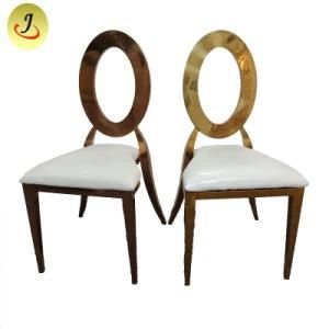 Hollow Circle Stacking Stainless Steel Chair for Dining Room