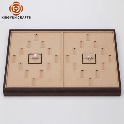 Hot Selling Popular Special Design Wooden Black Leather Jewelry Display Customized Jewelry Stand