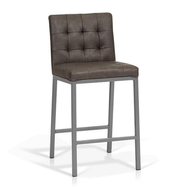 Industrial Style New Design Square PU Leather Bar Stool Chair with High Legs