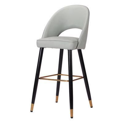 New Design PU Leather Modern Metal Bar Chair