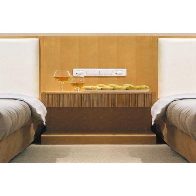 Concise Style White Boudl Hotel Twin Bedroom Furniture on Sale