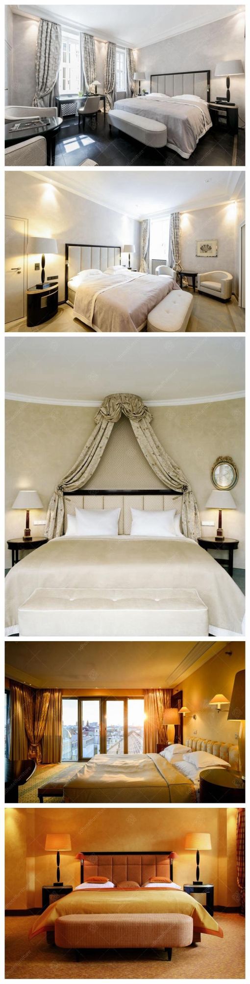 Luxury Elegant Style 5 Stars Hotel Bedroom Furniture Sets