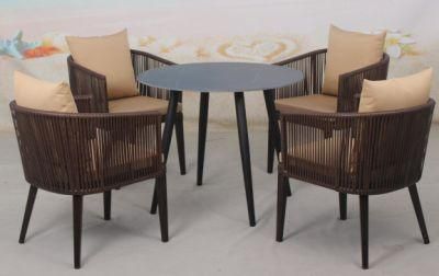 Hotel Rattan Wicker Furniture Garden Balcony Dining Outdoor Table and Chair